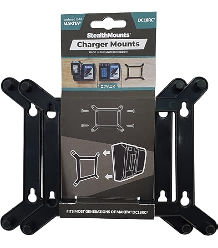 StealthMounts Supports Batterie Makita 18v - Lot De 6 Fixations Murales