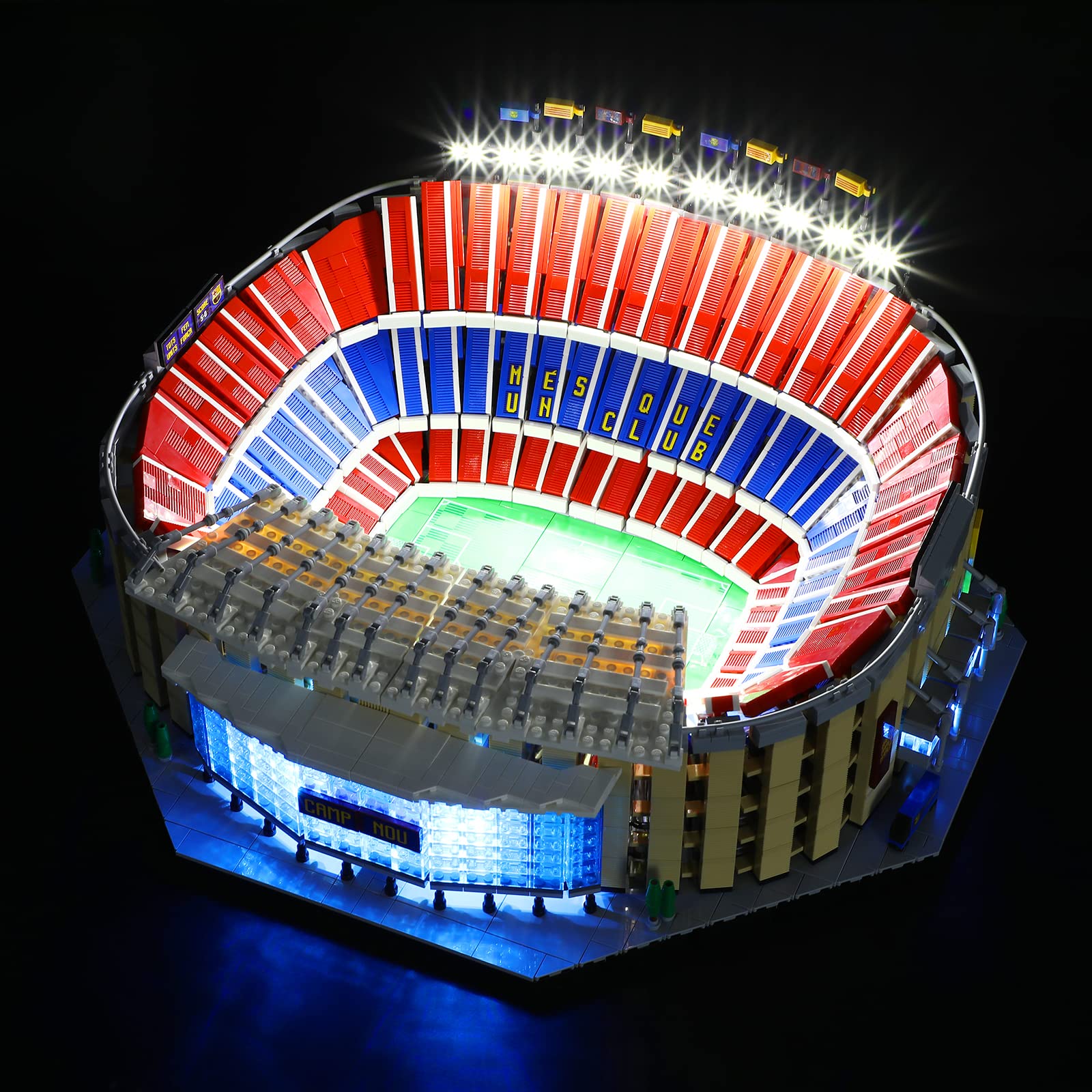 GEAMENT LED Light Kit Compatible with Lego Camp NOU – FC Barcelona - Lighting Set for Creator 10284 Building Model (Lego Set Not Included)