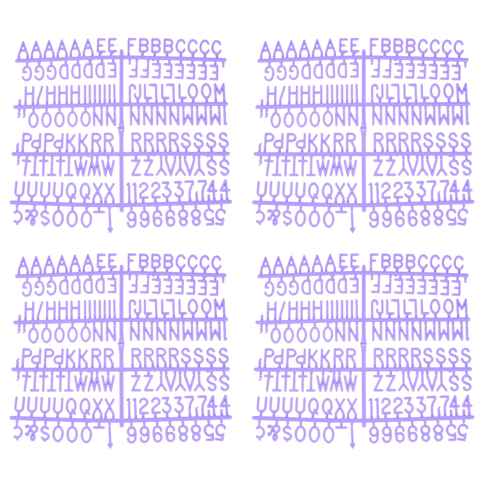 PATIKIL 3/4 Inch Letter Board Letters Only, 7 Pcs 1029 Felt Letters for Letter Boards Universal for Changeable Plastic Letter Board Message Board, Purple