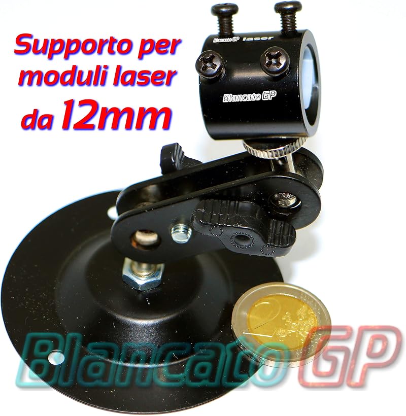 BlancatoGP 360 Degree Adjustable Stand Metal Base for 12mm Laser Module Diodes