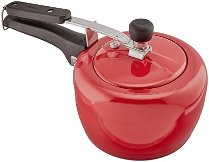 Prestige Apple Plus Aluminium Pressure Cooker, 3 Litres, Red