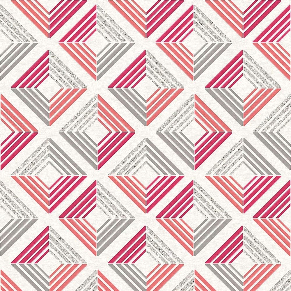 3D Wallpaper Geometric Diamond Glitter Echo Retro Squares Modern Bold