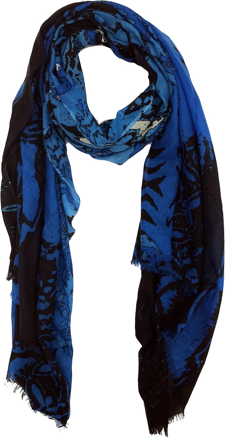 Tahari by Elie Tahari Cluster Animal Printed Lightweight Scarf 100% Merino Wool Coral at  Women’s Clothing store