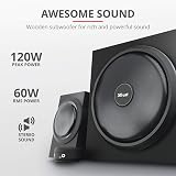 Trust Yuri 2.1 Speaker Set 120W Subwoofer UK Plug Wired Volume Control view 3