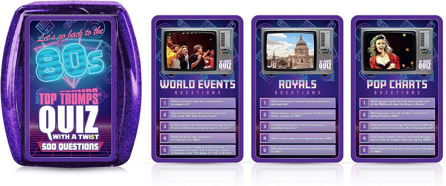 Top Trumps 1980s Quiz Card Game - Let's Go Back To The 80s, Multicolor, Small - Image 3