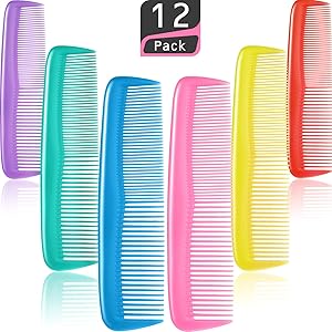 12 Pieces Colorful Hair Combs Set, Hair Combs Set, Hair Combs for Women and Men, Colorful Coarse, Fine Dressing Comb (12 Pieces)