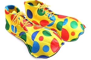 ROORUZ Ioffersuper Clown Shoes Large Rainbow Clown Shoes Funny Circus Props Kits for Adult Men Women Halloween/Christmas Costume Supplies Cosplay Party Favors
