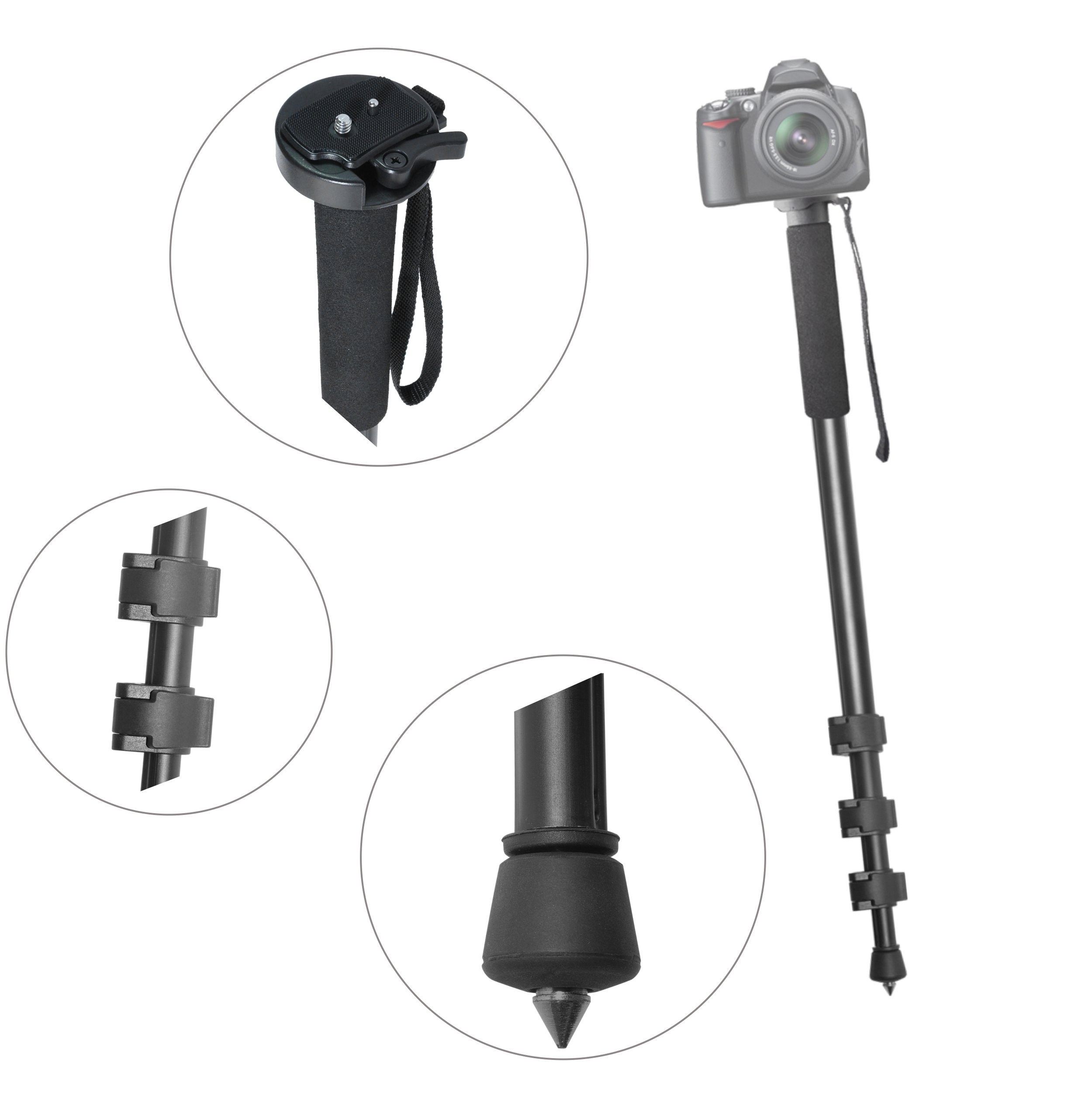 Adventure 72" Monopod For Fujifilm FinePix S602 Zoom Camera With Quick Release Mount & Carrying Case - 72 Inch Monopod,- Durable & Stable Photo + Video Support