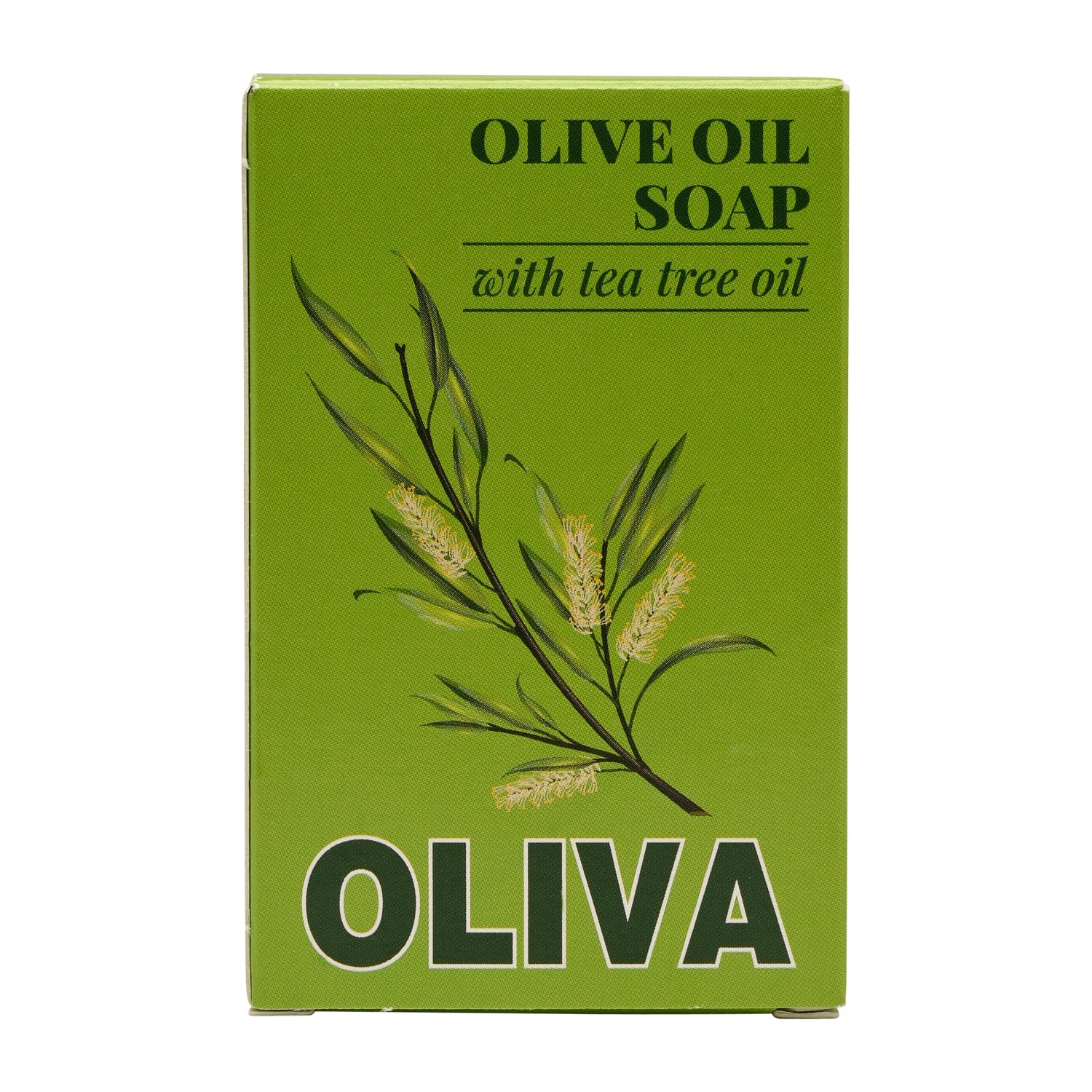 Oliva - Olive Oil Soap with Tea Tree, Purifying & Refreshing, Natural Antiseptic Properties, 12 x 100g Bar