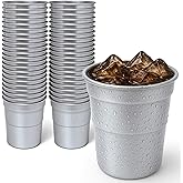 Stock Your Home 16oz Infinitely Recyclable Aluminum Cups (30 Pack) – Premium Disposable & Reusable Metal Cups, Durable Aluminum Drinkware for Events, Parties, and 4th of July Celebrations