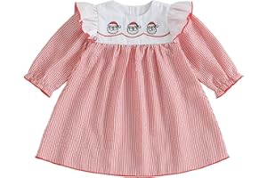 Faithtur Back to School Outfits for Girls Letter Fruit Embroidery First Day of School Dress for Preschool Kindergarten