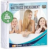 Utopia Bedding Mattress Protector Zippered Queen Size, 100% Waterproof Bed Bug and Dust Mite Proof Mattress Encasement, Absorbent 6 Sided Mattress Cover