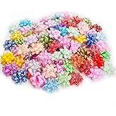 DYSHIPEN 2 inch 100Pcs Small Star Bows for Gift Wrapping and Presents,Multiple coClour Christmas Bows,For Parties, Birthdays, Weddings or Other Holidays.