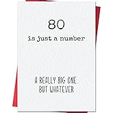 IDU Funny 80th Birthday Card,Humorous 80th Birthday Decorations & Gifts for Women Men,Birthday Gifts Cards for 80 Year Olds