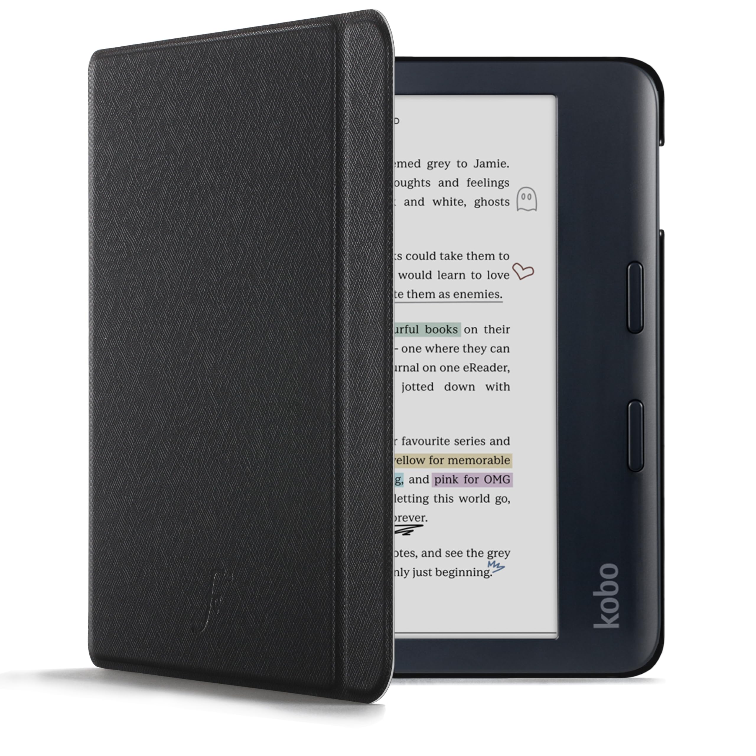 Forefront Cases Case for Kobo Libra Colour (Model: 2024) - Slim, Lightweight & Protective Cover for Kobo Libra Colour with Smart Auto Sleep-Wake Function - Black