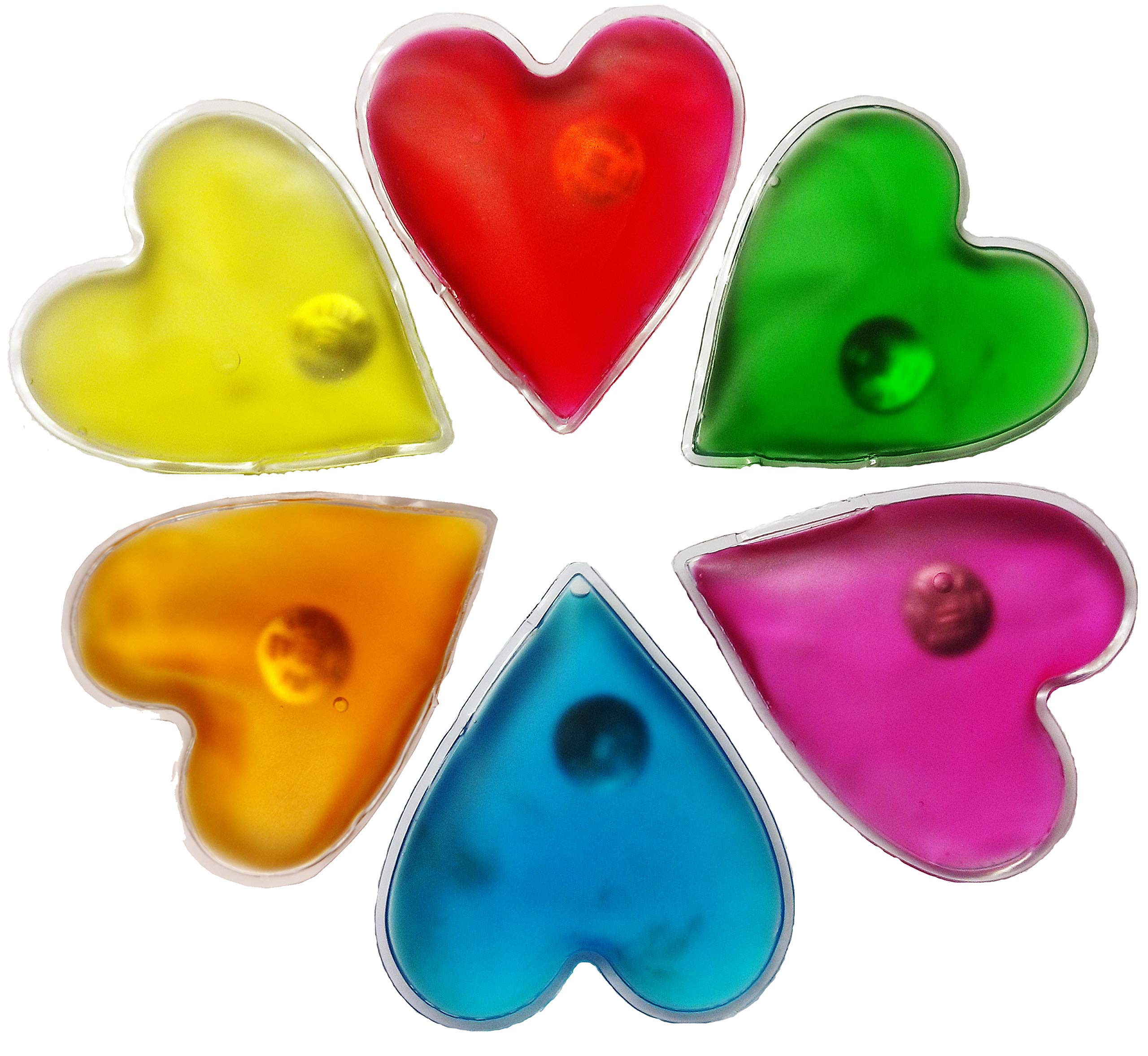 Filfia Hand warmers 6 heart shaped pocket warmers for warm fingers in winter, reusable
