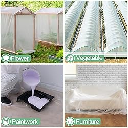 24 x 26 FT Clear Greenhouse Plastic Sheeting, 6 Mil