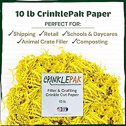 Crinklepak 10LB USA Made Yellow Crinkle Paper