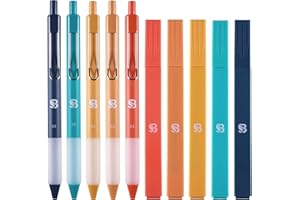 BLIEVE Aesthetic Highlighters and Gel Pens And Soft Tip, No Bleed Dry Fast Easy to Hold, for Bible Journaling Planner Notes School Office Supplies (Vintage)