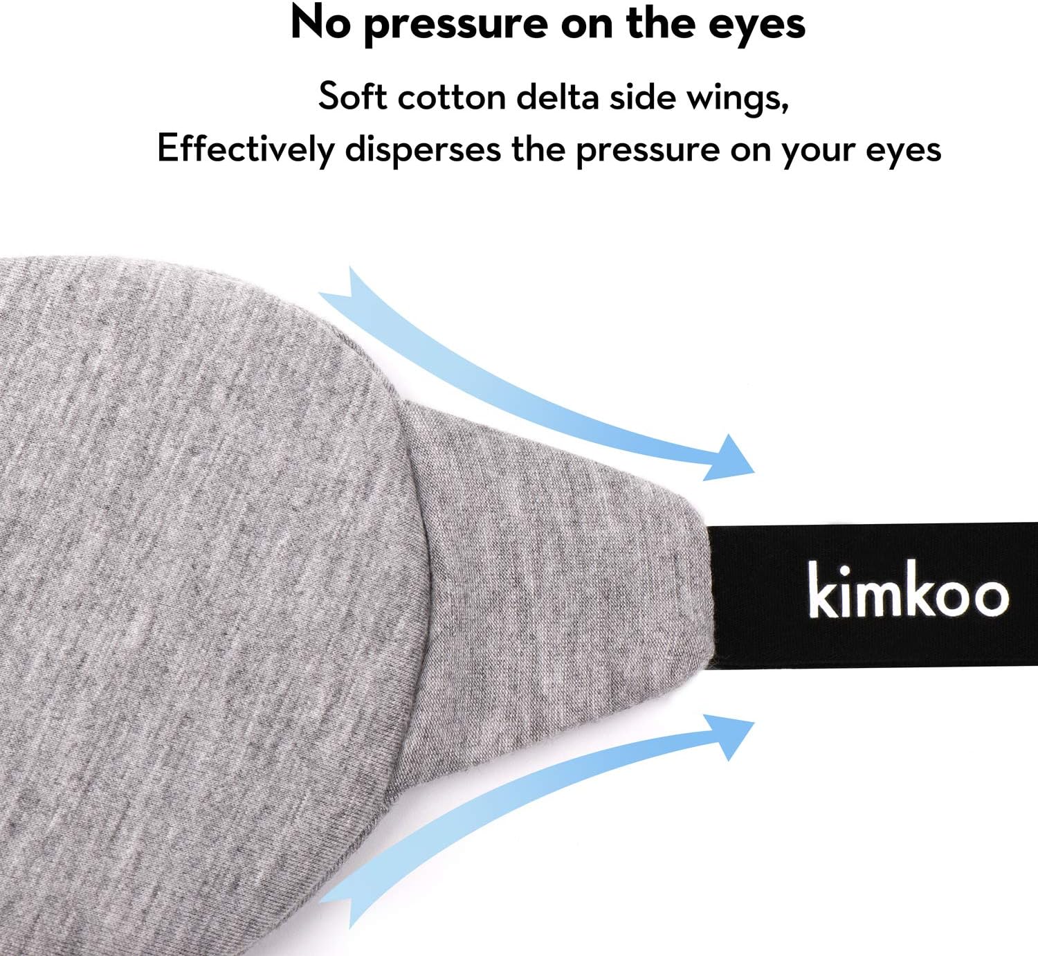 Kimkoo Cotton Sleep Mask-Sleeping Mask Blocking Out Light Perfectly for Women and Men, Soft and Comfortable Night Eye Mask for Sleeping , Blindfold for Travelling, with Pouch, 2 Pack,Black and Gray: Health & Personal Care