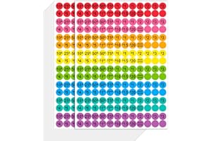Dreecy 1920 PCS Garage Sale Price Stickers for Yard Sale Colorful Price Tag Labels 3/4" Diameter Flea Market Pre-Printed Pricing Stickers with Price for Retail, 8 Colors