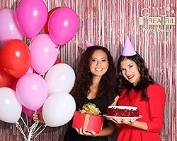 Rose Gold Tinsel Party Backdrop - GREATRIL Foil