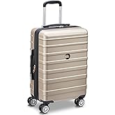 DELSEY PARIS Margot Hardside Luggage, Dual Wheel Spinners for Smooth Travel, Expandable with Spacious &amp; Organizable compartments, Men and Women, Gold, Carry-On 20-Inch