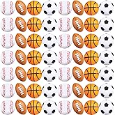 60 Pieces Sports Party Favors Balls Foam Stress Tiny Sports Balls Including Basketball, Soccer Ball, Baseball, Football for Stress Relief Ball Games Stocking Stuffers