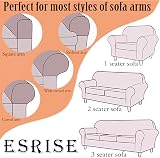 ESRISE Armrest Chair Covers Set of 2 Sand Stretch Spandex Polyester view 2
