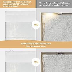 MoDanCeQ Blackout Light Filtering Cordless Top Down
