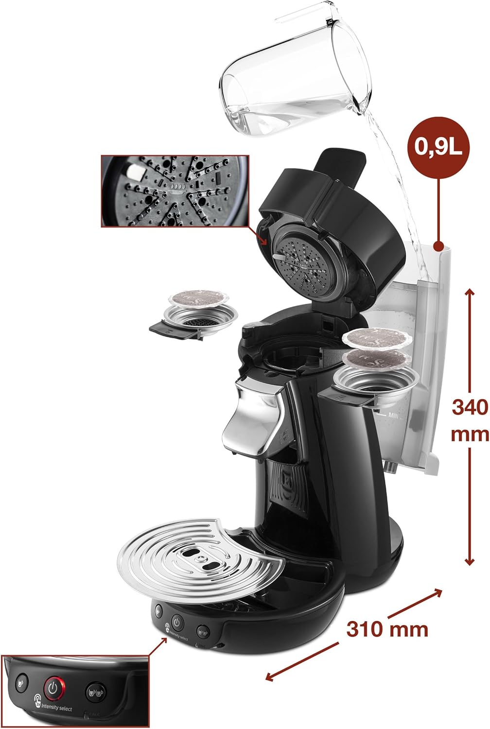 Kaffeematik - Kaffeepadmaschine kaufen, Philips Senseo Viva Cafe HD6563/10 Kaffeepadmaschine grün