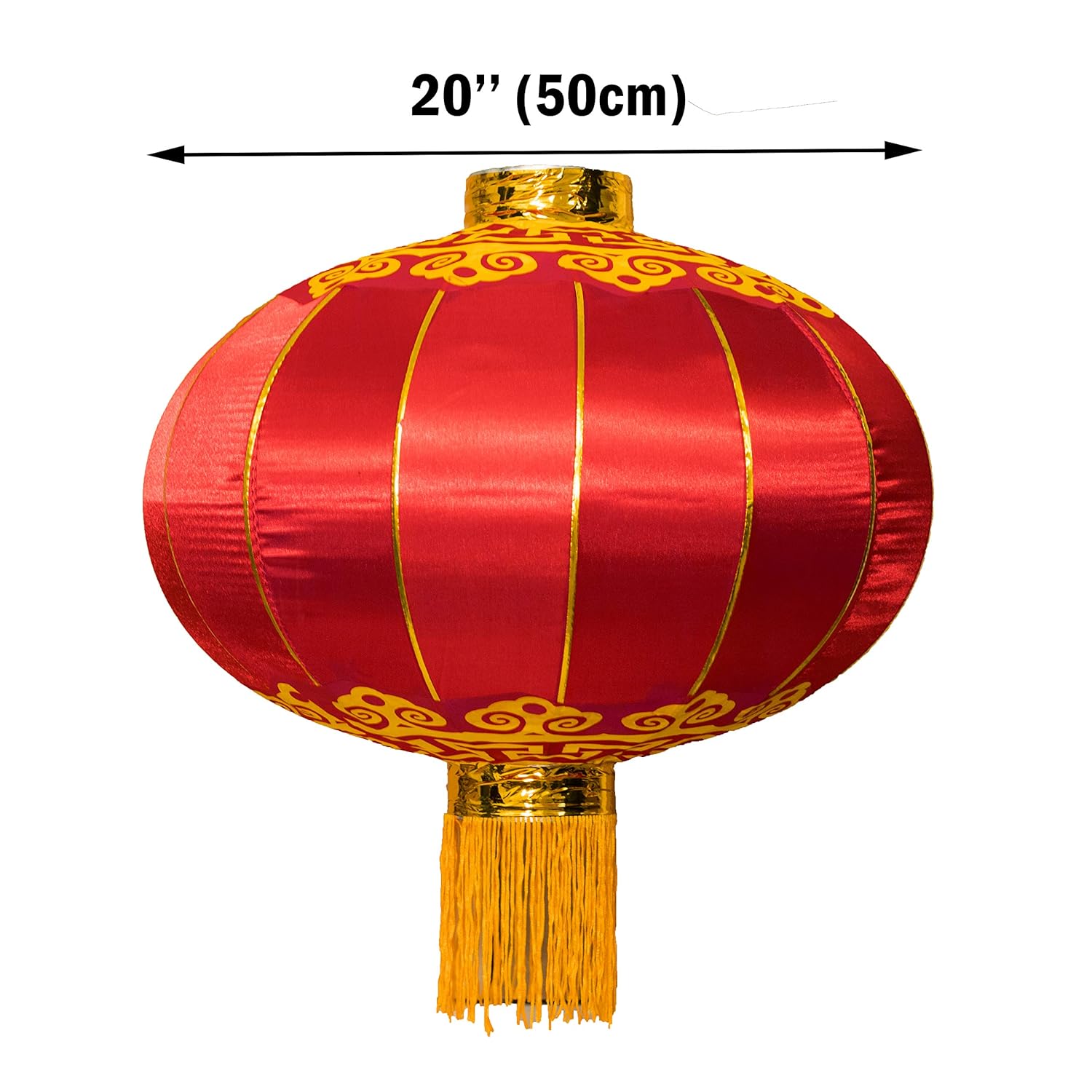 YNut Large Chinese Lantern, Red Traditional Hanging Lamp