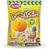 Alte&ntilde;o (Alteno) Super Pi&ntilde;a Loca Pineapple Chili Lollipops, Mexican Style Spicy Hard Candy, Individually Wrapped, 40 Count