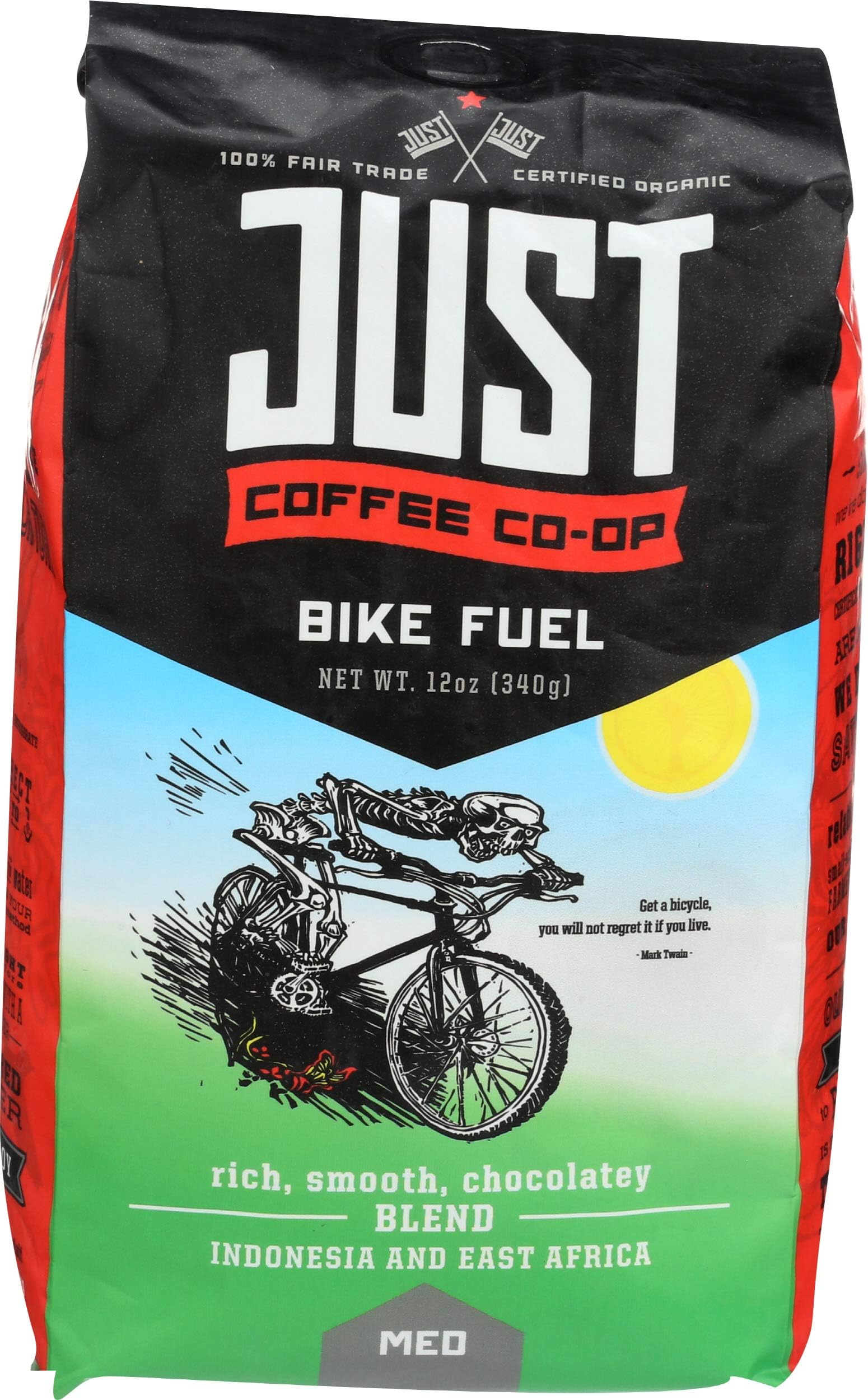 Just Coffee, Coffee Bike Fuel Fair Trade Organic, 12 Ounce