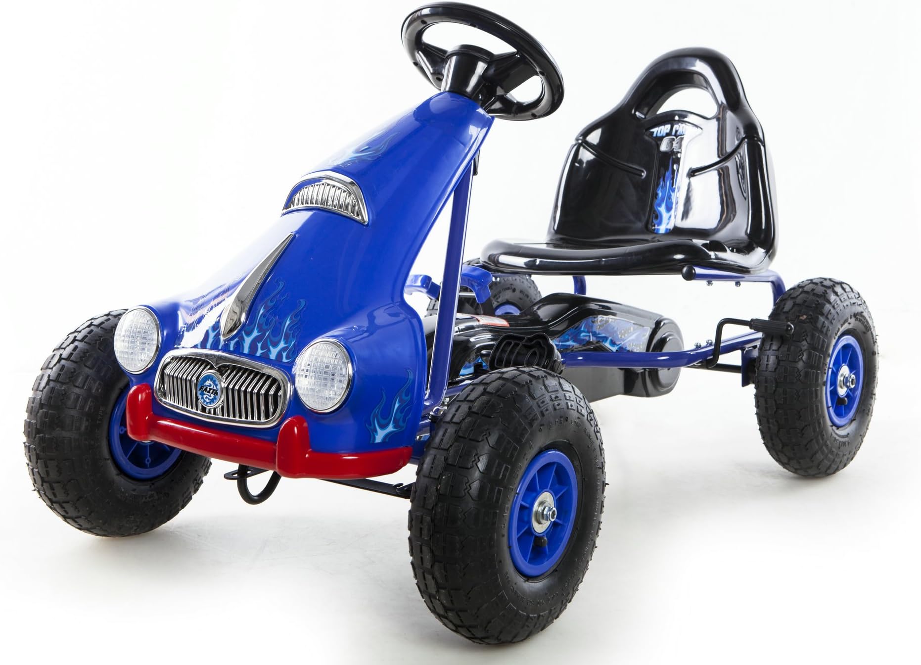 migotoys Ride On Pedal Car Go-Kart-Racing &Pneumatic Tire Blue