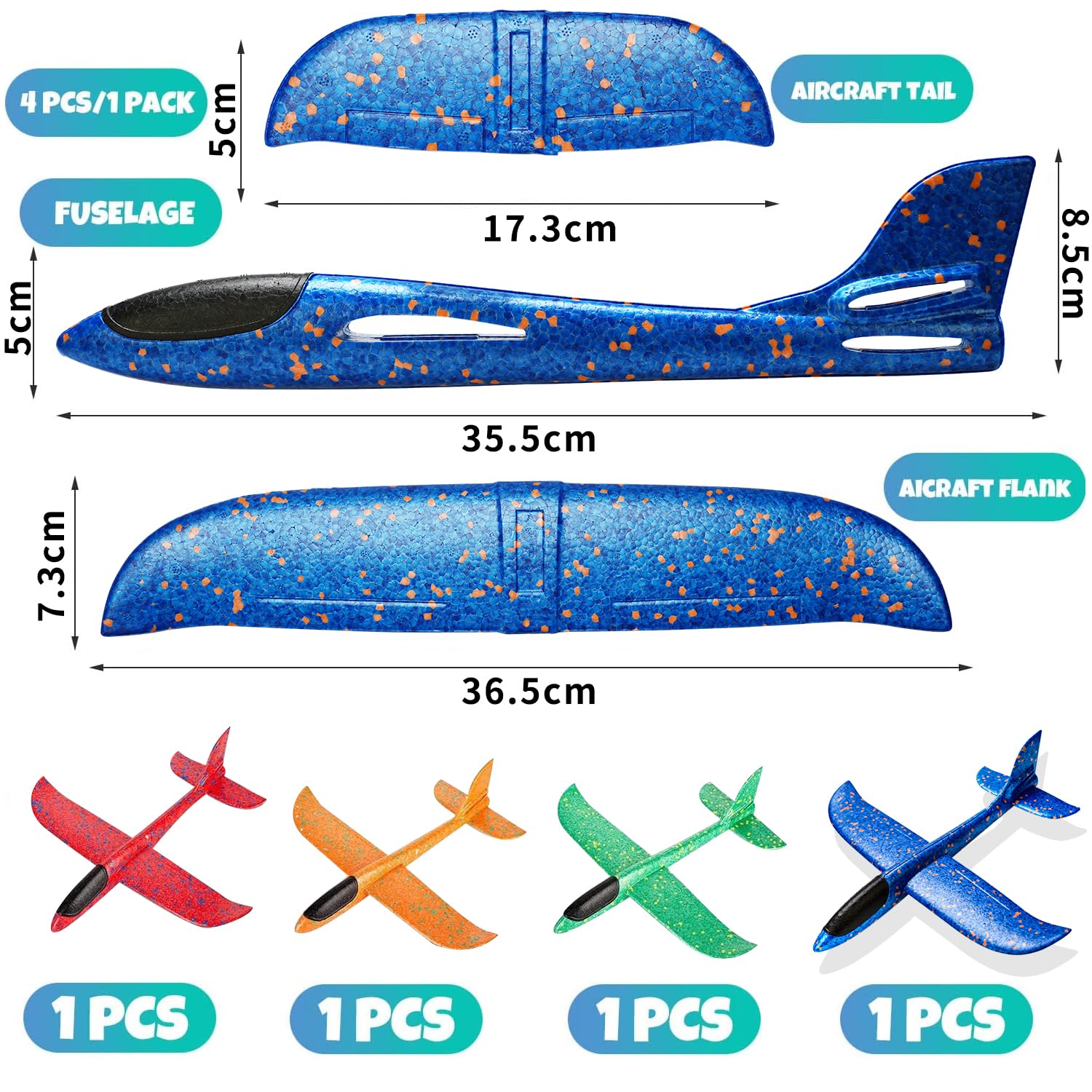 spielzeug segelflugzeug Mua PATRICHOR Styroporflieger Flieger Styropor Kinder, 4 Stücke