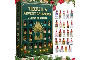 Tequila Advent Calendar 2025 for Adults, 24 Day Christmas Countdown with Premium Tequila, Unique Holiday Gift for Men & Women