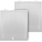 2Pcs S99010430-002 Range Hood Grease Filter Compatible with Broan NuTone | Washable aluminum mesh oil catcher, reusable vent insert 15-3/4 x 13-7/8 x 3/8"; OEM 4512880, exhaust canopy stovetop