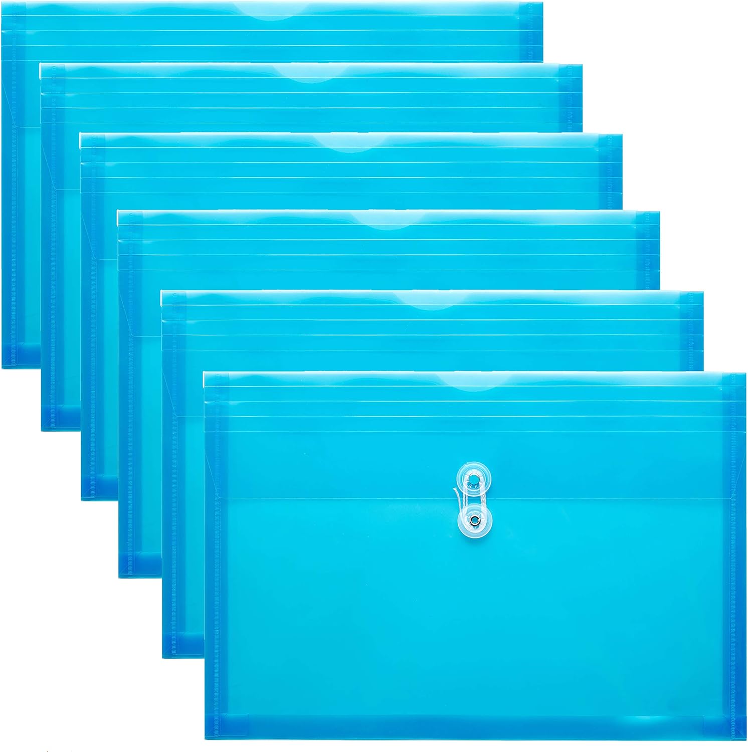 FANWU Plastic Legal Size Envelopes with String Tie Closure