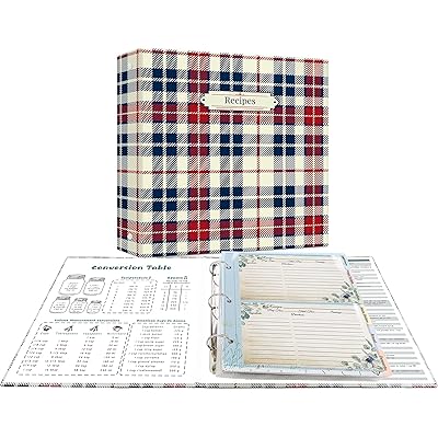 Buy Lubudingjoy Recipe Binder Recipe Book Binder Create Your Recipe Organizer Recipe Binder Kit With Recipe Cards Sleeves And Dividers Blue Plaid Online In Turkey B08sj3bykg