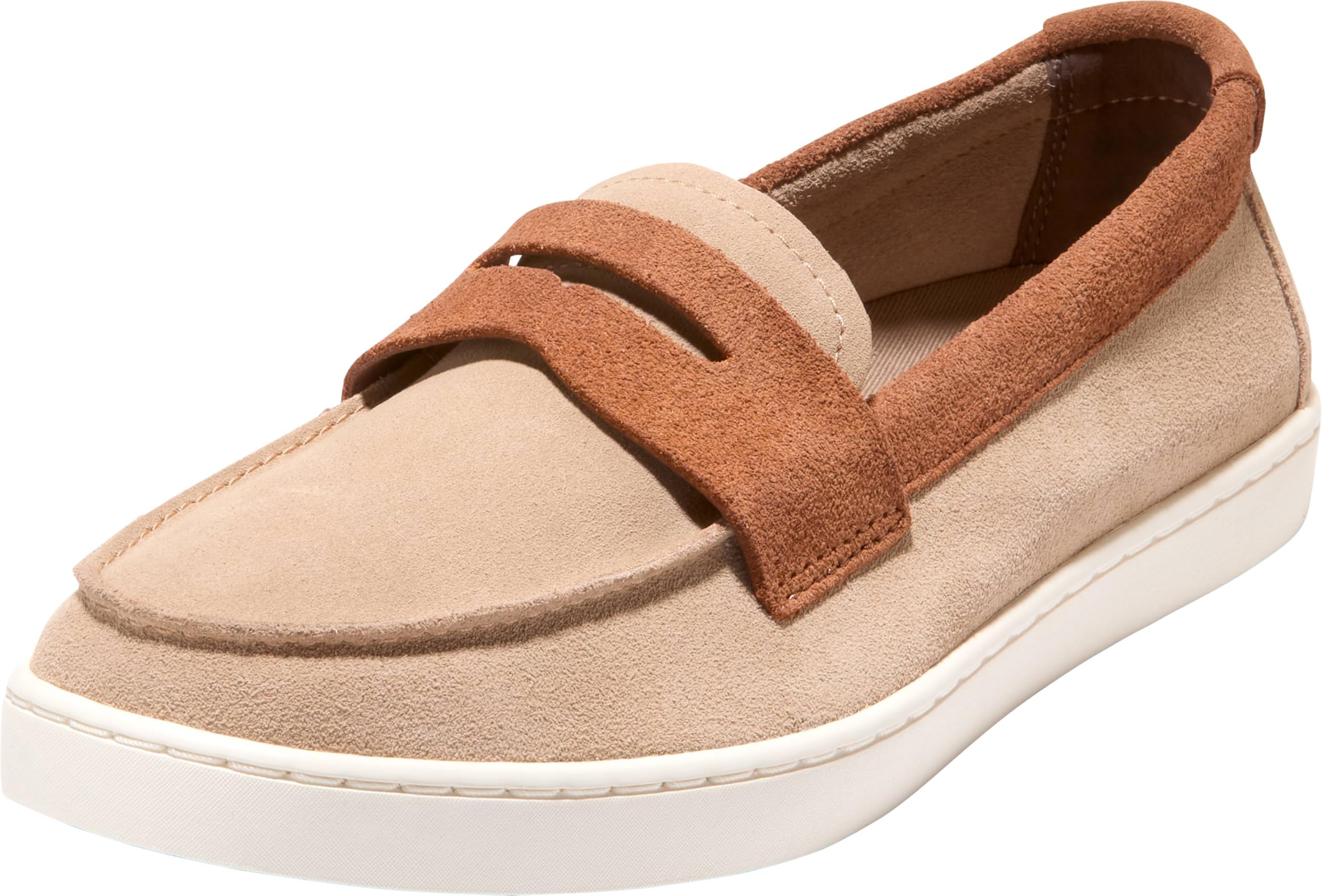 Cole Haan Men's Pinch Weekender Penny, Birch Beige Suede/New Caramel/Ivory, 7.5-W US Image