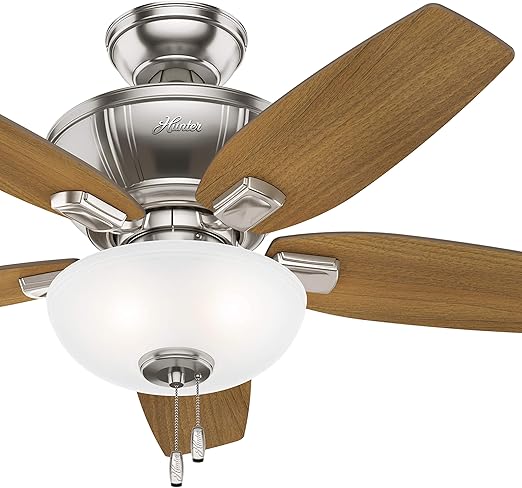 Hunter Fan 42 Inch Casual Brushed Nickel Indoor Ceiling Fan With