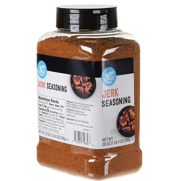 AMAZON BRAND – HAPPY BELLY JERK SEASONING, 1.25 POUND (PACK OF 1)