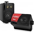 Pyle Outdoor Speakers, Waterproof Wall Mounted Speaker System, Compact 200W Stereo Pair -Perfect for Indoor/Outdoor Use, Boat