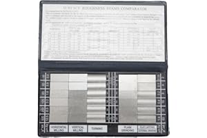 Exterior Roughness Comparison Sample Block for Surface Inspection, Ra 0.05-12.5mm, 30-Piece Set with Turning, Milling, Grindi