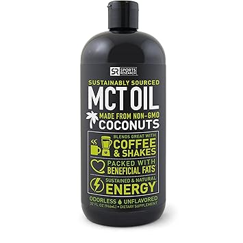 Premium MCT Oil derived only from Coconut Oil - 32oz BPA free bottle | Ketogenic and Paleo diet approved ~ Non-GMO Project Verified