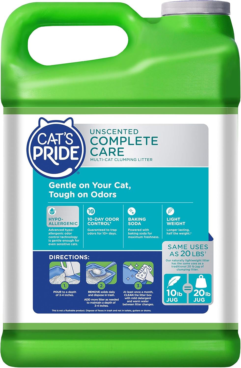 Cat's Pride Unscented Complete Care Hypoallergenic Multi-Cat Litter (C47710) : Pet Supplies