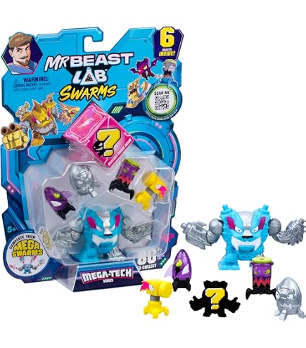 MrBeast Lab Swarms Mega Lab Lot de 12 personnages à collectionner durs – Expérimentez en ajoutant de l'eau, secouez le tube à essai et révélant 12 personnages de collection MrBeast de 2,5 MrBeast Lab Swarms Mega Lab Lot de 12 personnages à collectionner durs – Expérimentez en ajoutant de l'eau, secouez le tube à essai et révélant 12 personnages de collection MrBeast de 2,5