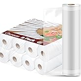 Potane 8 Pack 8"x20'(8Rolls) Thickened Vacuum Sealer Bags For Food, Textures on Both Sides, Smell-Proof, Heavy Duty for POTANE, Food Saver, Weston, Sous Vide