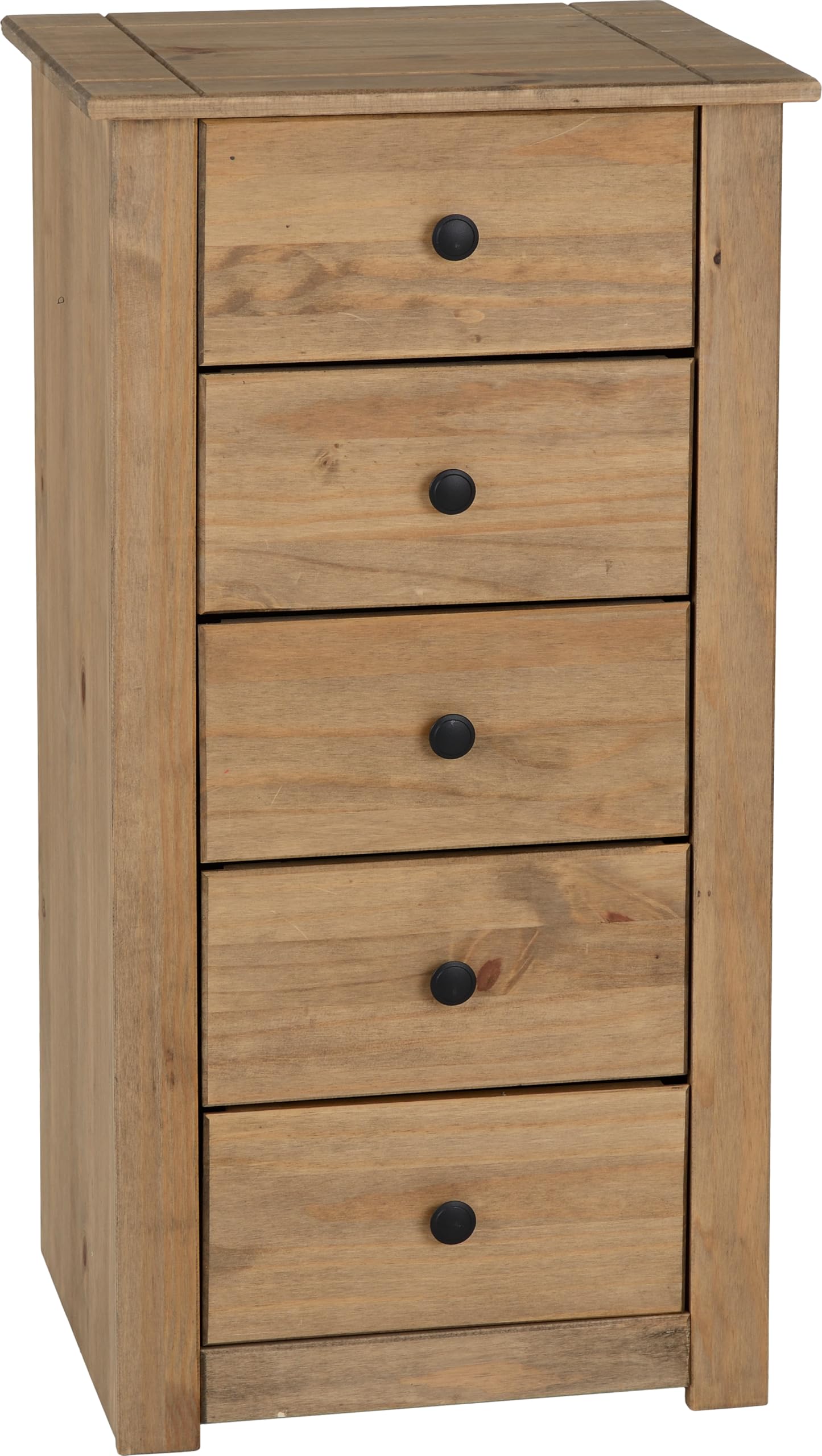 Seconique Panama 5 Drawer Chest in Natural Wax